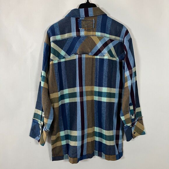 Free People We the Free So Long Summer Flannel‎ Plaid Top XS Oversized Layers - Picture 7 of 14